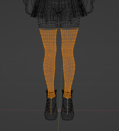 Did the same to the legs under the garters, and also the garterfeet under the shoes